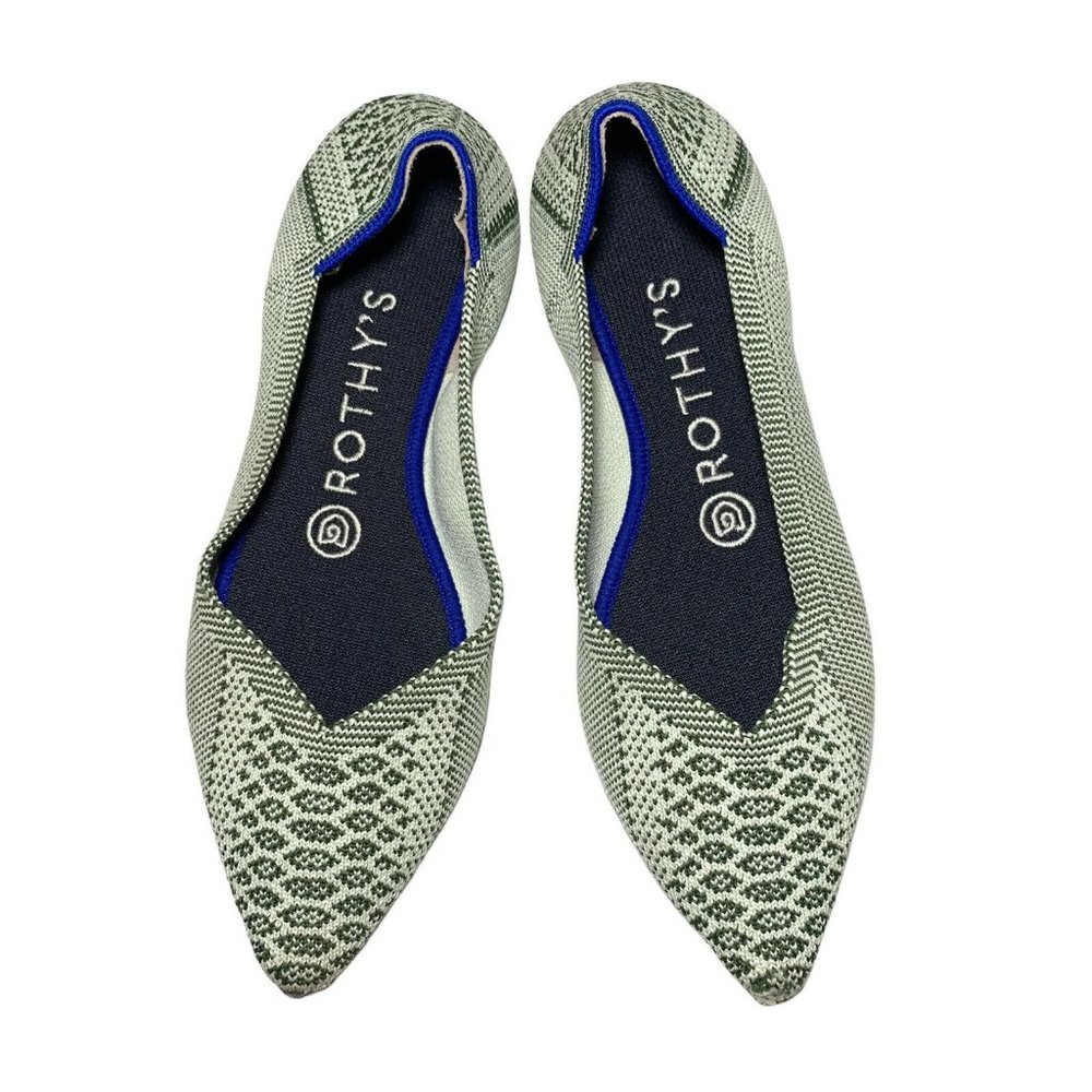 Rothys Python Point Pistachio Green Womens